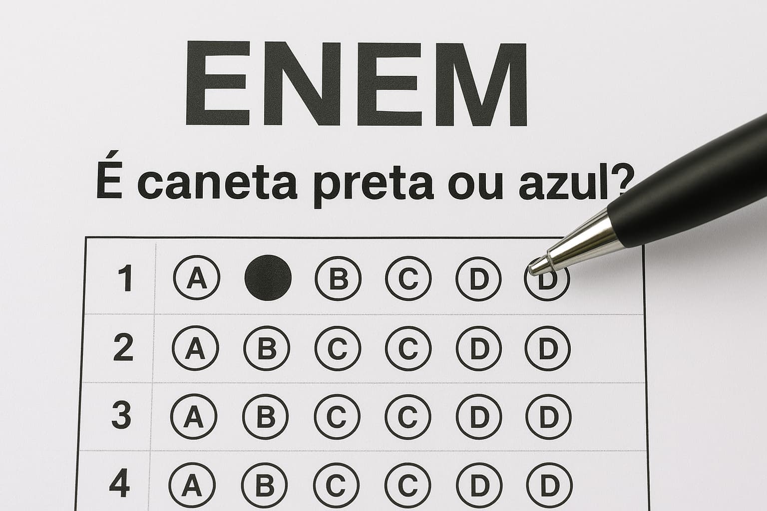 Qual caneta posso usar no Enem?