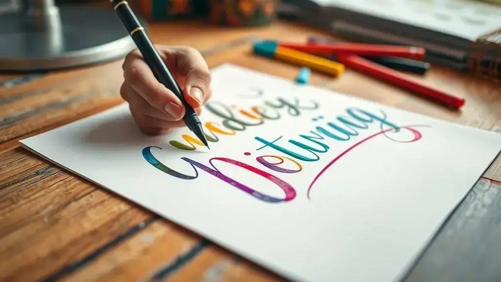 como fazer lettering com brush pen​