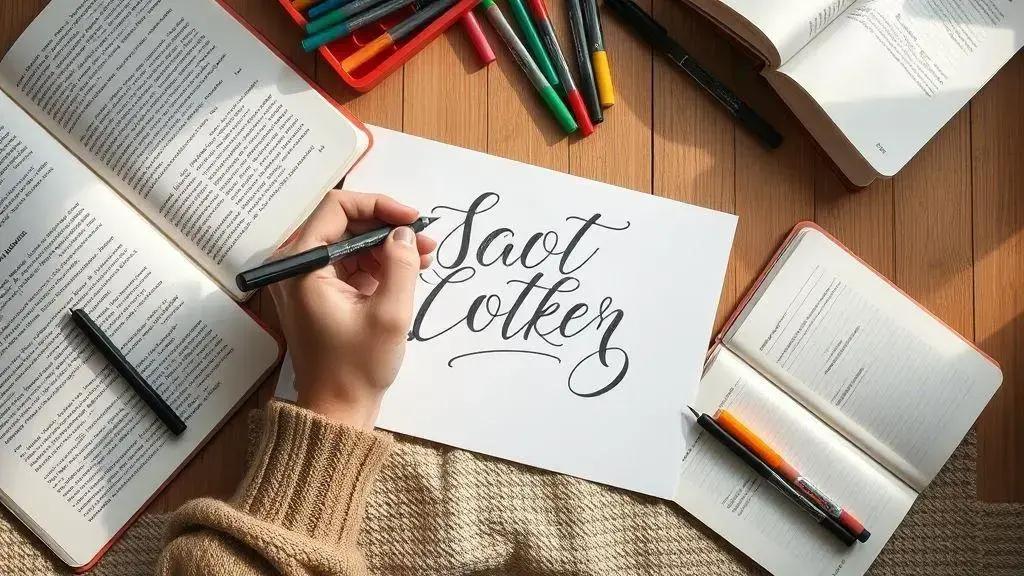 como fazer lettering com canetinha​